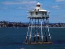 Old Auckland harbour lighthouse, now automated